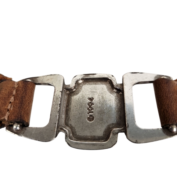 Vintage Brown Leather Concho Belt Western Boho Southwestern Womens Size 26 - Picture 8 of 11